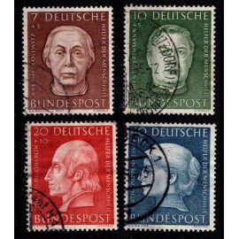 1954 - Vesttyskland - AFA 1163-66 - Frimærke - Stemplet.